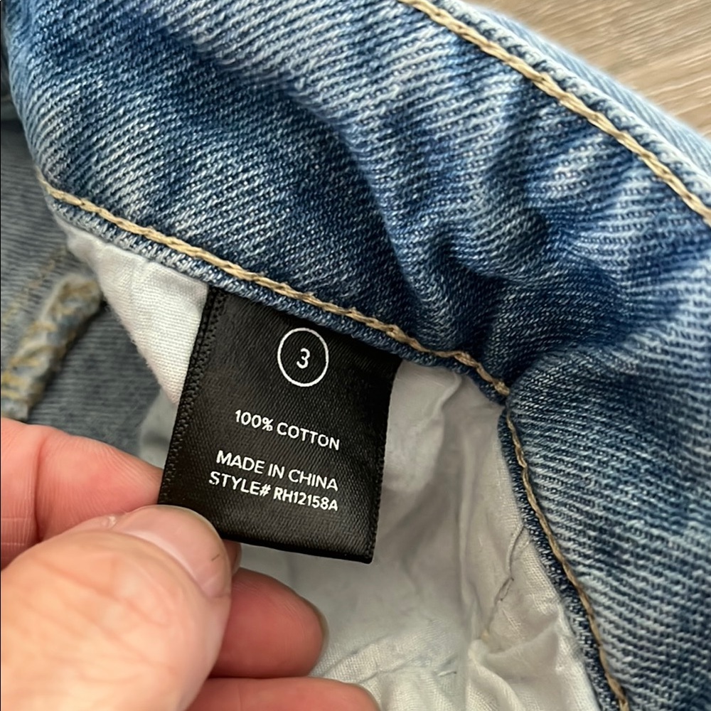 Fashion Nova Contrast Flare Denim Jeans - Dark Blue and Light Blue - Picture 3 of 4